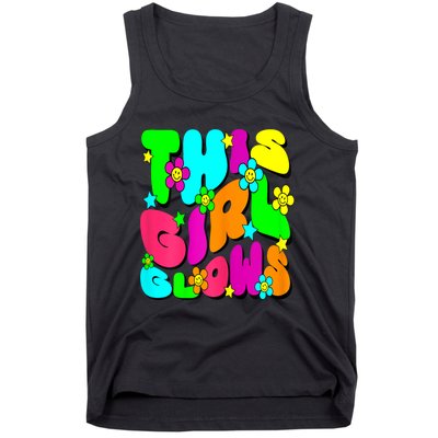 This Girl Glows For Tie Dye Bright Colors 80s And 90s Tank Top