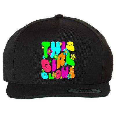 This Girl Glows For Tie Dye Bright Colors 80s And 90s Wool Snapback Cap