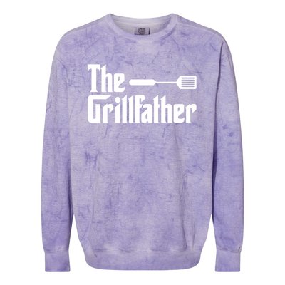 The Grillfather Grill Grilling Gift Great Gift Colorblast Crewneck Sweatshirt