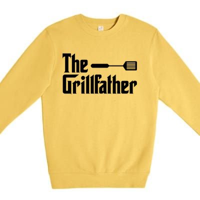 The Grillfather Grill Grilling Gift Great Gift Premium Crewneck Sweatshirt