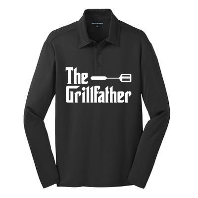 The Grillfather Grill Grilling Gift Great Gift Silk Touch Performance Long Sleeve Polo