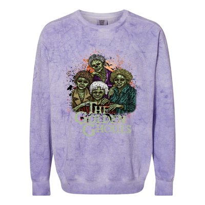 The Golden Ghouls Halloween Zombie Funny Halloween Colorblast Crewneck Sweatshirt