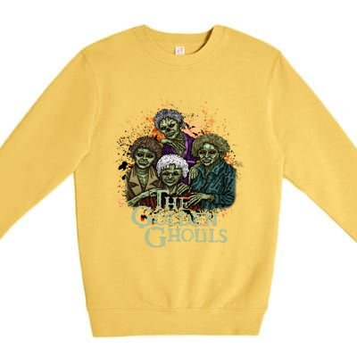 The Golden Ghouls Halloween Zombie Funny Halloween Premium Crewneck Sweatshirt