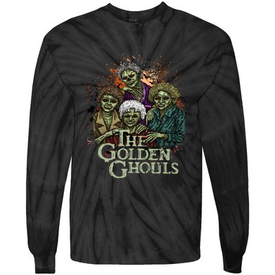 The Golden Ghouls Halloween Zombie Funny Halloween Tie-Dye Long Sleeve Shirt