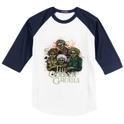 The Golden Ghouls Halloween Zombie Funny Halloween Baseball Sleeve Shirt