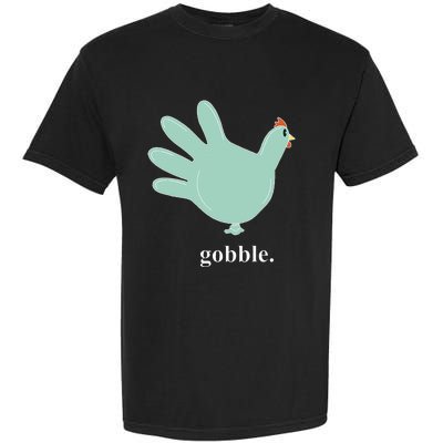 Turkey Glove Gobble Thanksgiving Thankful Nurse Garment-Dyed Heavyweight T-Shirt