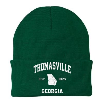 Thomasville Georgia GA Vintage State Athletic Style Knit Cap Winter Beanie