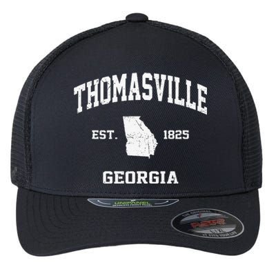 Thomasville Georgia GA Vintage State Athletic Style Flexfit Unipanel Trucker Cap