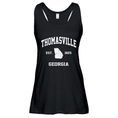 Thomasville Georgia GA Vintage State Athletic Style Ladies Essential Flowy Tank