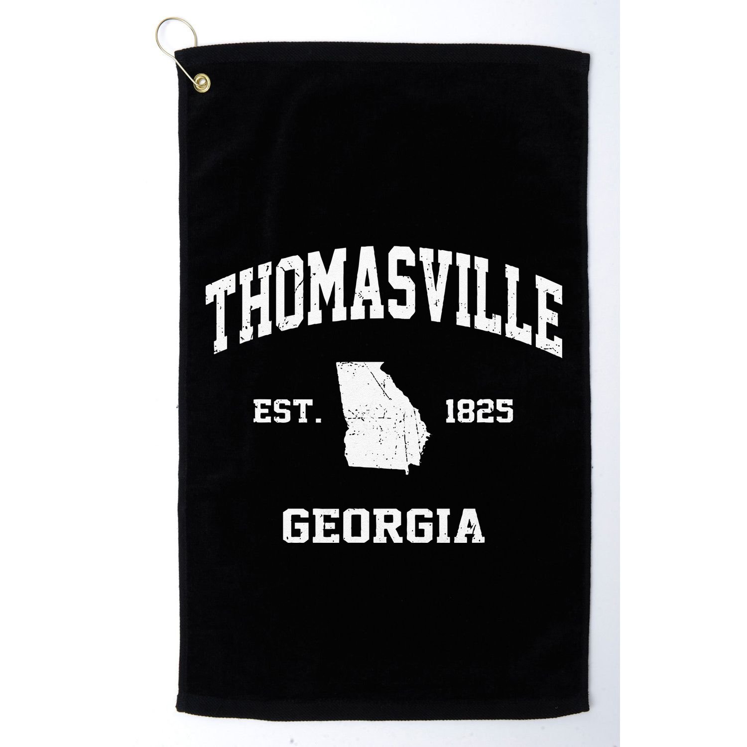 Thomasville Georgia GA Vintage State Athletic Style Golf Towel