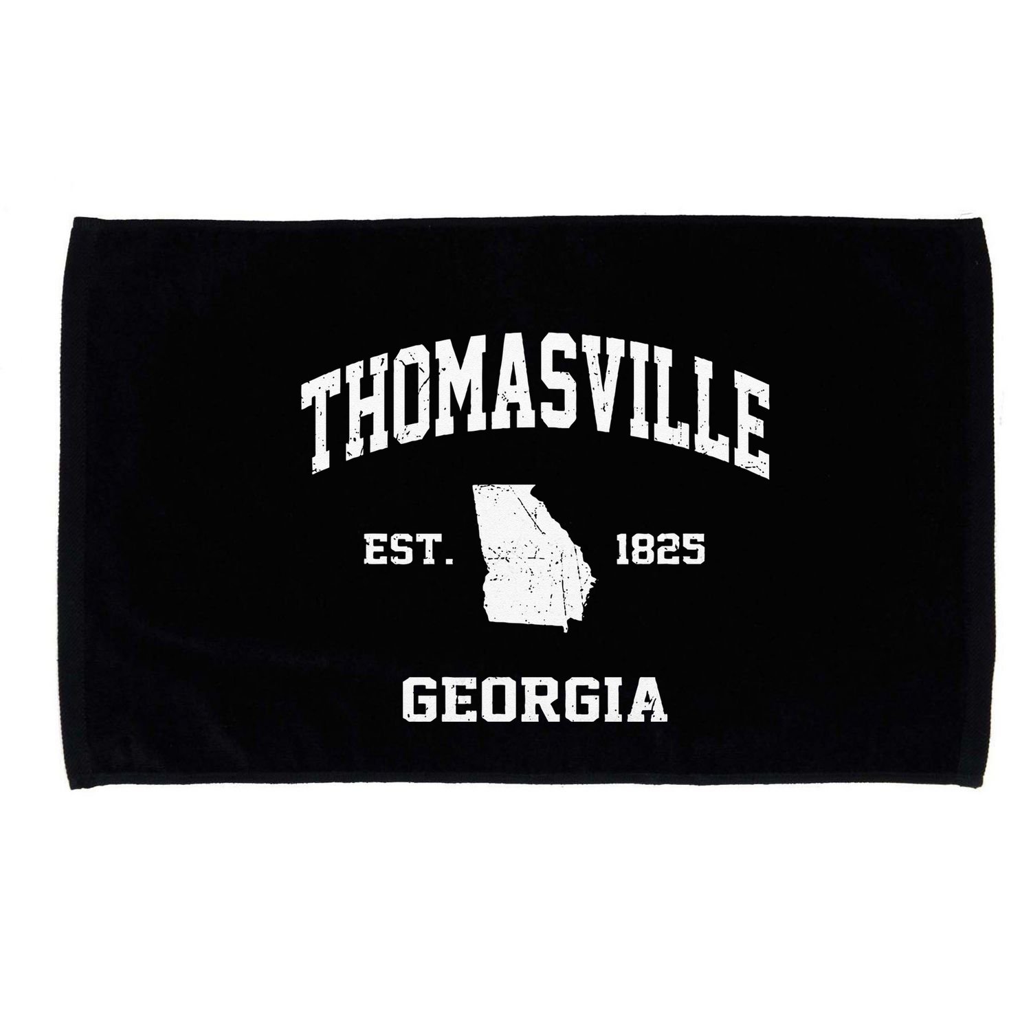 Thomasville Georgia GA Vintage State Athletic Style Microfiber Hand Towel