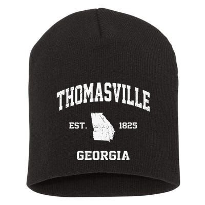 Thomasville Georgia GA Vintage State Athletic Style Short Acrylic Beanie