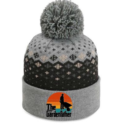 The Gardenfather Gardening Dad Gift Retro The Baniff Cuffed Pom Beanie