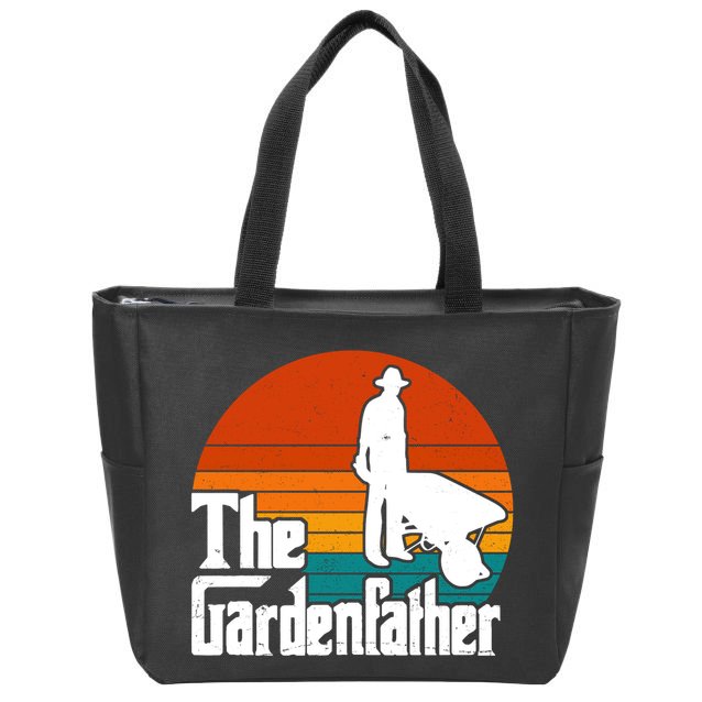 The Gardenfather Gardening Dad Gift Retro Zip Tote Bag