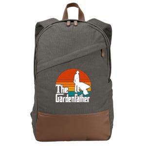 The Gardenfather Gardening Dad Gift Retro Cotton Canvas Backpack