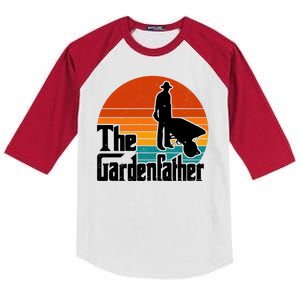 The Gardenfather Gardening Dad Gift Retro Kids Colorblock Raglan Jersey