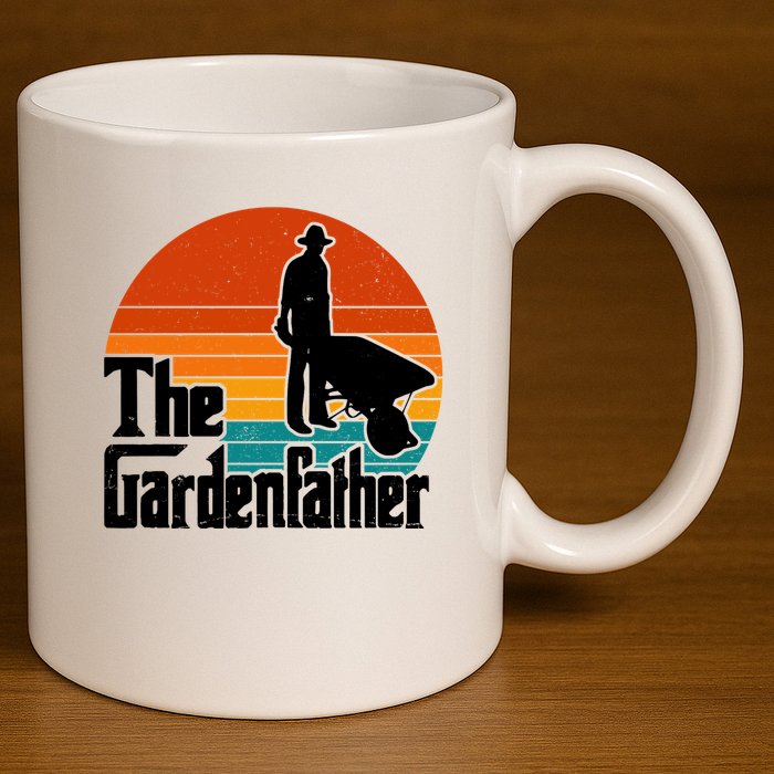 The Gardenfather Gardening Dad Gift Retro 11oz C Handle Ceramic Mug