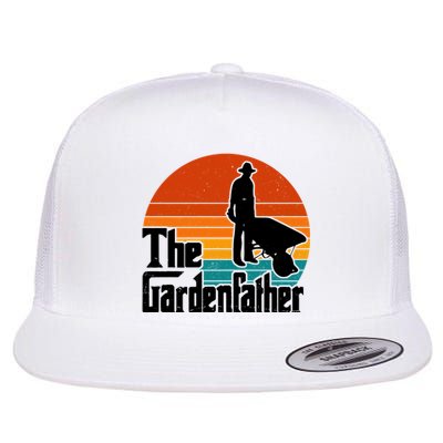 The Gardenfather Gardening Dad Gift Retro Flat Bill Trucker Hat