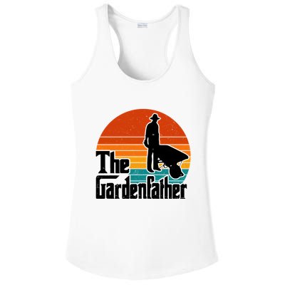 The Gardenfather Gardening Dad Gift Retro Ladies PosiCharge Competitor Racerback Tank