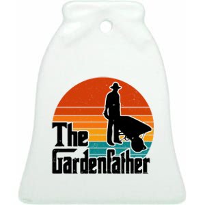 The Gardenfather Gardening Dad Gift Retro Ceramic Bell Ornament