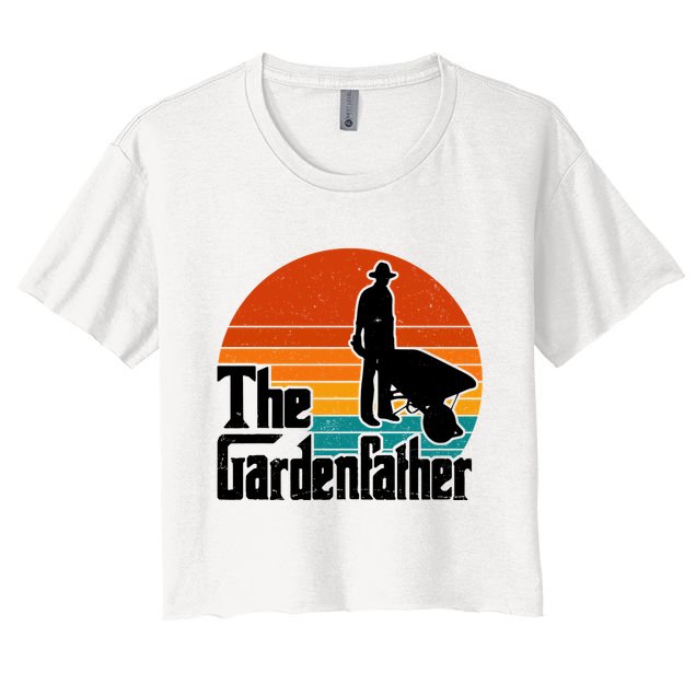 The Gardenfather Gardening Dad Gift Retro Crop Top