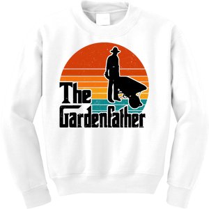 The Gardenfather Gardening Dad Gift Retro Kids Sweatshirt