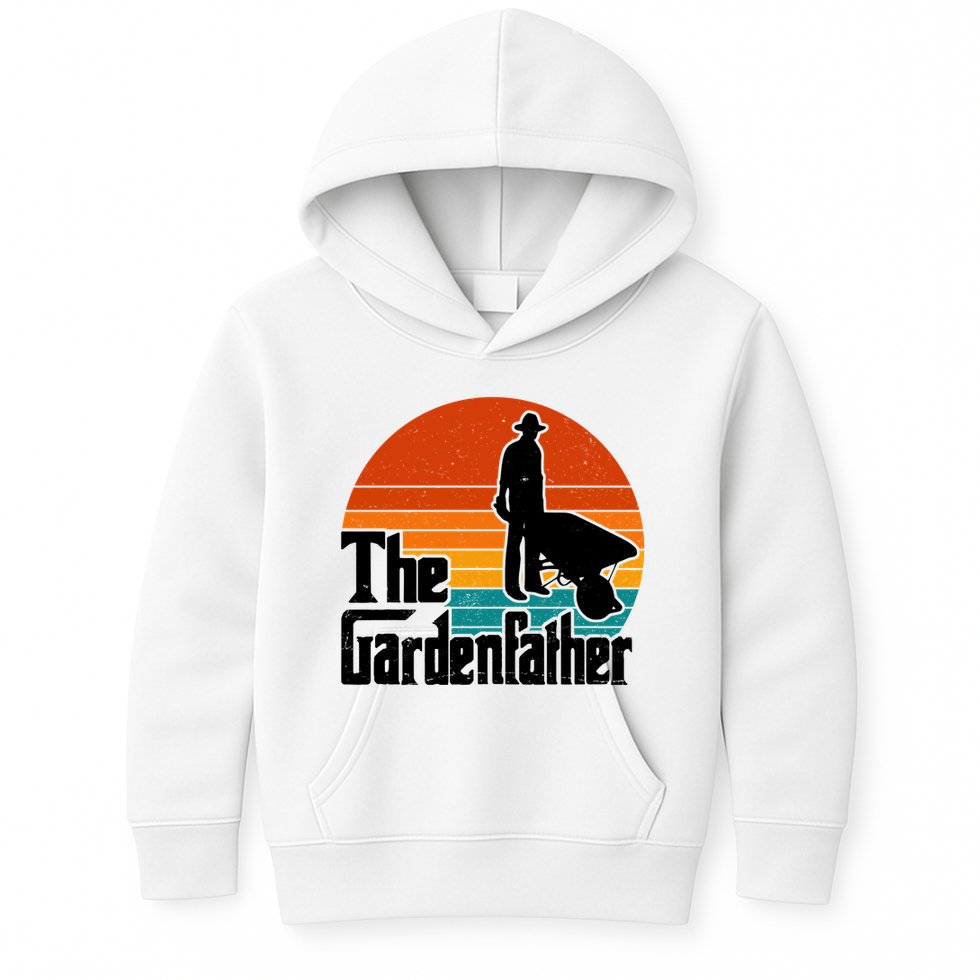 The Gardenfather Gardening Dad Gift Retro Kids Hoodie