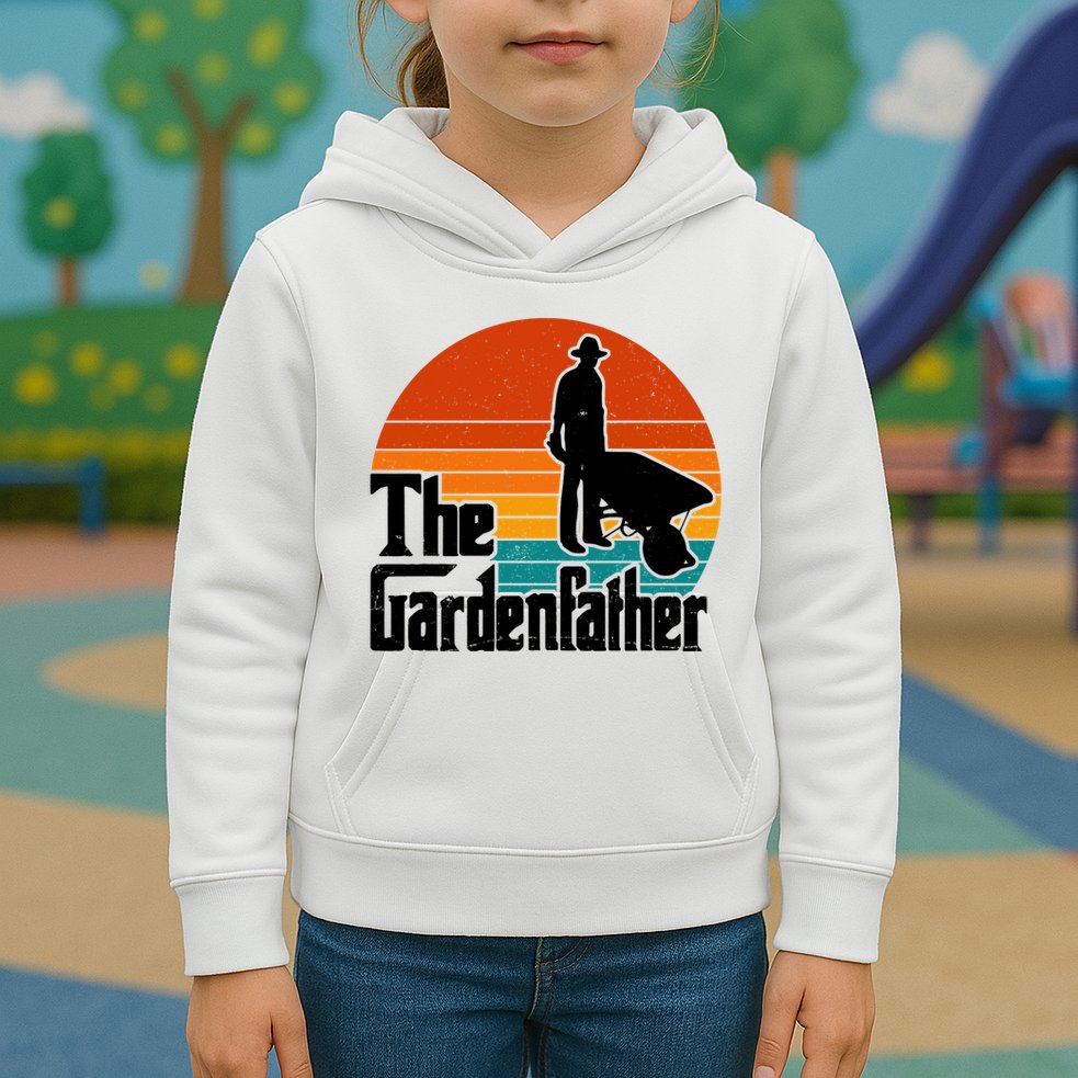 The Gardenfather Gardening Dad Gift Retro Kids Hoodie