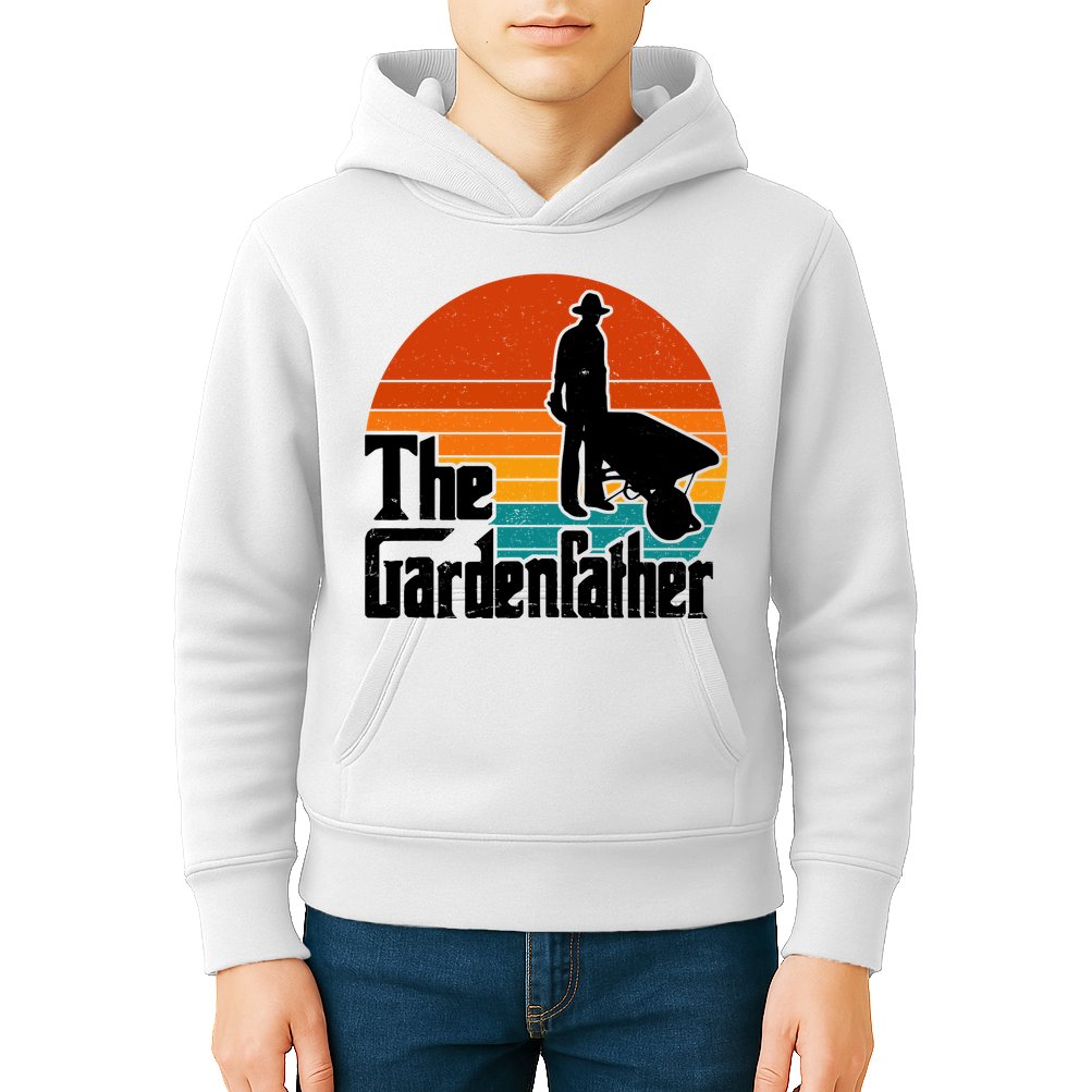 The Gardenfather Gardening Dad Gift Retro Kids Hoodie