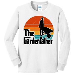 The Gardenfather Gardening Dad Gift Retro Kids Long Sleeve Shirt