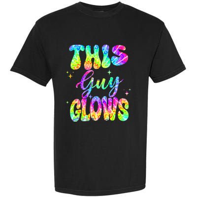 This Guy Glows Boy Birthday Party 80s Disco Theme Garment-Dyed Heavyweight T-Shirt