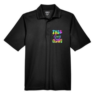 This Guy Glows Boy Birthday Party 80s Disco Theme Men's Origin Performance Pique Polo