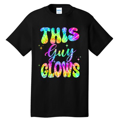 This Guy Glows Boy Birthday Party 80s Disco Theme Tall T-Shirt