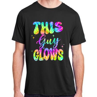 This Guy Glows Boy Birthday Party 80s Disco Theme Adult ChromaSoft Performance T-Shirt