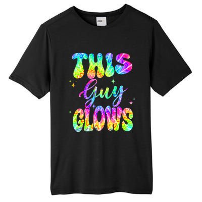 This Guy Glows Boy Birthday Party 80s Disco Theme Tall Fusion ChromaSoft Performance T-Shirt