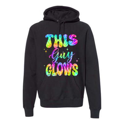 This Guy Glows Boy Birthday Party 80s Disco Theme Premium Hoodie