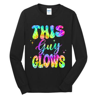 This Guy Glows Boy Birthday Party 80s Disco Theme Tall Long Sleeve T-Shirt