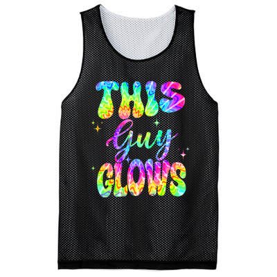 This Guy Glows Boy Birthday Party 80s Disco Theme Mesh Reversible Basketball Jersey Tank