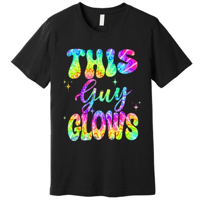 This Guy Glows Boy Birthday Party 80s Disco Theme Premium T-Shirt