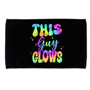 This Guy Glows Boy Birthday Party 80s Disco Theme Microfiber Hand Towel