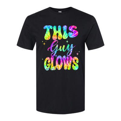 This Guy Glows Boy Birthday Party 80s Disco Theme Softstyle CVC T-Shirt