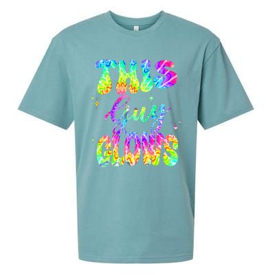 This Guy Glows Boy Birthday Party 80s Disco Theme Sueded Cloud Jersey T-Shirt