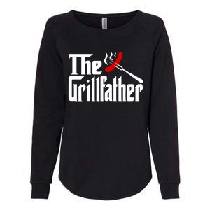 The Grillfather Grill Father Bbq Barbecue Funny Fathers Day Gift Womens California Wash Sweatshirt