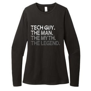 Tech Guy Gift The Man Myth Legend Womens CVC Long Sleeve Shirt