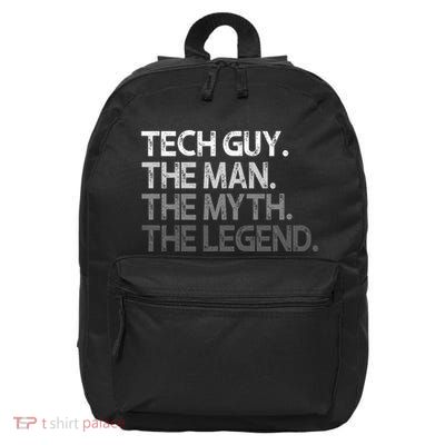 Tech Guy Gift The Man Myth Legend 16 in Basic Backpack