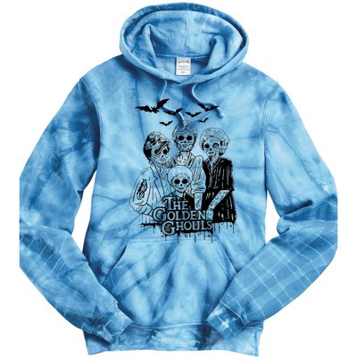 The Golden Ghouls Skeleton Bat Halloween Costumes Tie Dye Hoodie