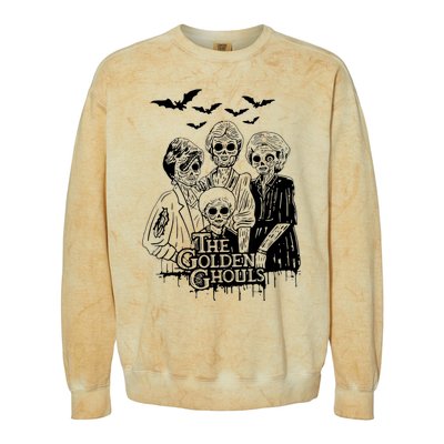 The Golden Ghouls Skeleton Bat Halloween Costumes Colorblast Crewneck Sweatshirt