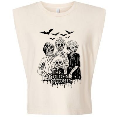 The Golden Ghouls Skeleton Bat Halloween Costumes Garment-Dyed Women's Muscle Tee