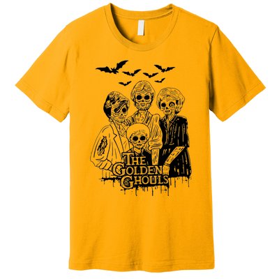 The Golden Ghouls Skeleton Bat Halloween Costumes Premium T-Shirt