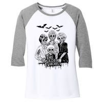 The Golden Ghouls Skeleton Bat Halloween Costumes Women's Tri-Blend 3/4-Sleeve Raglan Shirt